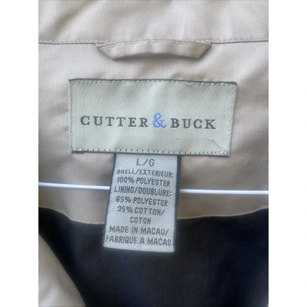 Cutter & Buck Jacket Navy & Khaki‎ Size Large Zip Closure